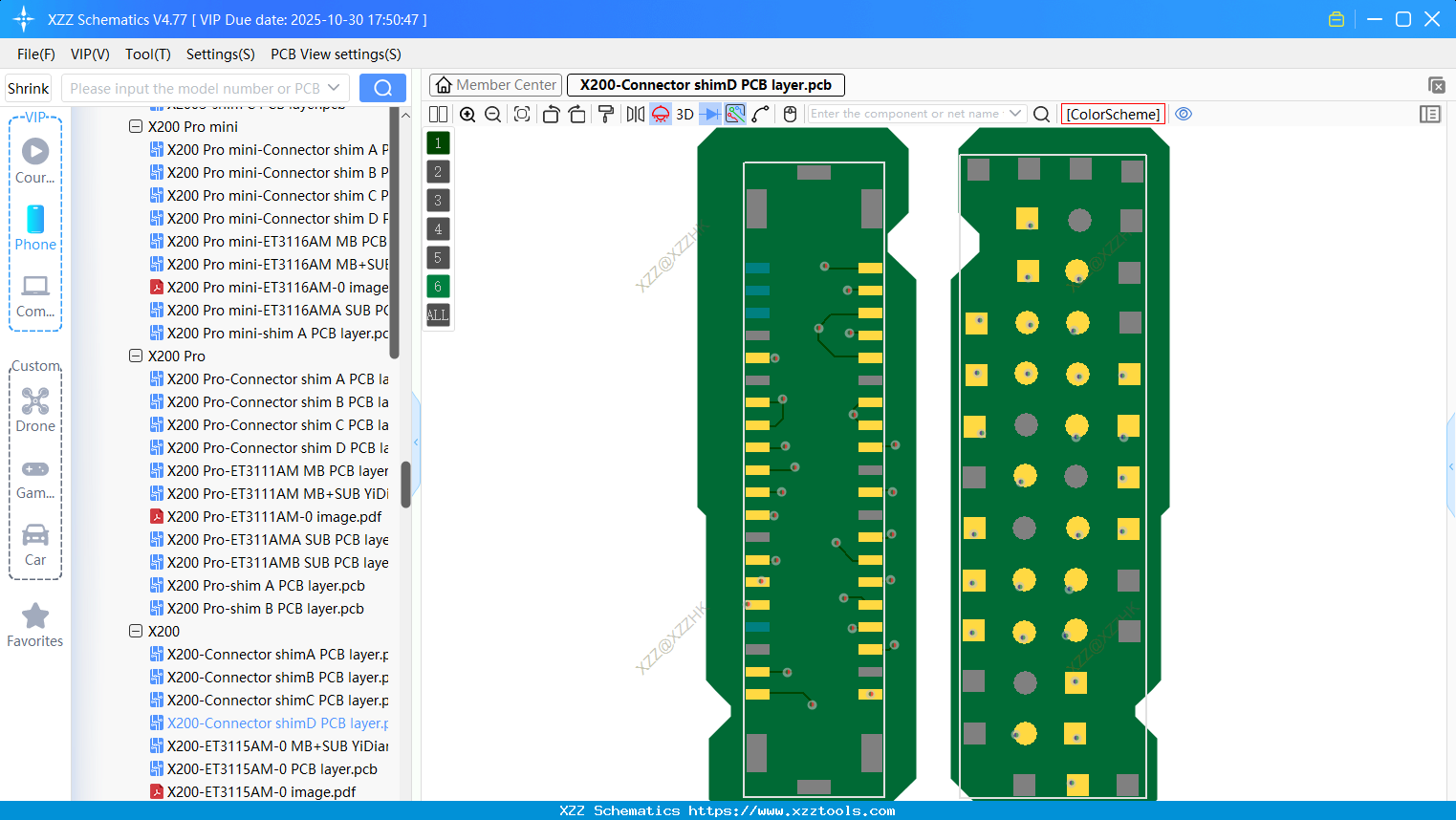 VIVO X200-Connector ShimD PCB Layer